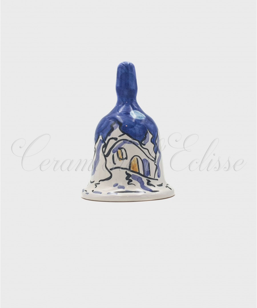 Campanella Natalizia Ceramica di Vietri Casetta Innevata