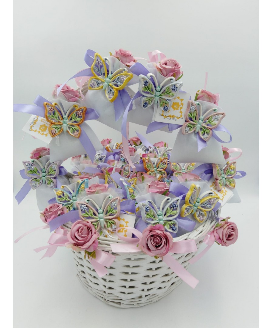 Farfalla Azzurra in Ceramica - Mv Ceramics
