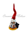 Corno Portafortuna Da Poggio con maschera pulcinella — Casette