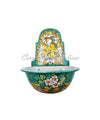 Lavabo in Ceramica di Vietri var decori — Barocco Fiorato