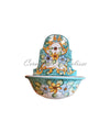 Lavabo in Ceramica di Vietri var decori — Tris Fiori Verde