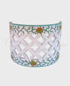Applique da Parete Traforato in Ceramica di Vietri floreale verde
