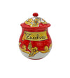 Barattolo Bombato in Ceramica Di Vietri Decorato a Mano barocco rosso
