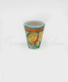 Bicchierino di Limoncello in ceramica di vietri Decoro Cordone con Limoni