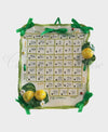 Calendario in Ceramica di Vietri decoro limoni gialli