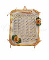 Calendario in Ceramica di Vietri decoro girasole frontale