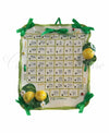 Calendario in Ceramica di Vietri decoro limoni frontale