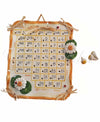 Calendario in Ceramica di Vietri decoro margherita frontale