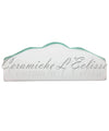 Cimasa - Listello Piastrella in Ceramica Bianco con Bordo Colorato