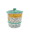 Scolaposate Salvagoccia in Ceramica di Vietri tralcio semplice Verde