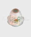 Coppetta Applique in ceramica di Vietri con Merletto Decorata floreale