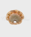 Coppetta Applique in ceramica di Vietri con Merletto Decorata austria beige