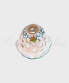Coppetta Applique traforata in ceramica di Vietri con Merletto verde