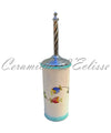 copy of Portascopino con Manico Metallico Cilindrico Decorato