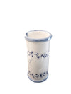 Dispenser Porta Bicchieri in ceramica di Vietri Cilindrico Decorato a Mano azzurro