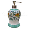 Portasapone liquido in ceramica di vietri Tralcio semplice verde