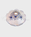 Lampadario in Ceramica di Vietri Pieno Floreale Tralcio blu esterno