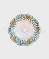 Lampadario in Ceramica di Vietri Pieno Floreale Tralcio verde Interno