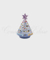 Lanterna Natalizia ad Albero di Natale Sfumato a Pois blu