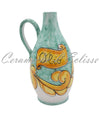 Oliera Con Beccuccio Metallico a Goccia Media 16 Cm Decoro Barocco Fiorato