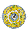 Orologio a Disco Barocco con Limoni in Ceramica