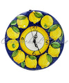 Orologio a Disco con Limoni in Ceramica