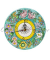 Orologio a Disco Floreale in Ceramica