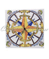 orologio su mattonella rosa dei venti