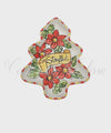 Piatto Natalizio in ceramica di vietri ad Albero di Natale Fiore Rosso (Struffoli) rosso
