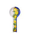 Poggiamestolo Porta Mestolo Ceramica Vietri Artiginale Made In Italy limoni blu