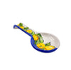 Poggiamestolo Porta Mestolo Ceramica Vietri Artiginale Made In Italy limoni blu