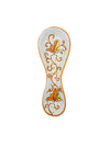 Poggiamestolo Piccolo Ondulato in ceramica di Vietri Tralcio semplice Arancio