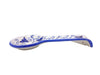 Poggiamestolo Porta Mestolo Ceramica Vietri Artiginale Made In Italy tralcio semplice blu