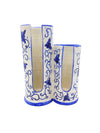 Porta bicchieri Monouso Doppio in ceramica di vietri blu