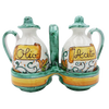 Porta Olio e Aceto con Ampolle Coordinate - Tralcio Semplice