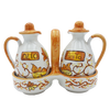 Porta Olio e Aceto con Ampolle Coordinate - Tralcio Semplice