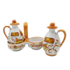 Porta Olio e Aceto con Ampolle Coordinate - Tralcio Semplice