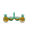 Porta Sale e Pepe con Ampolle Coordinate in Ceramica di Vietri