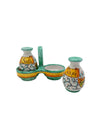 Porta Sale e Pepe con Ampolle Coordinate in Ceramica di Vietri