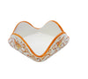 Portatovaglioli in ceramica di vietri, decoro Tralcio semplice arancio