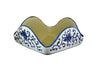 Portatovaglioli in ceramica di vietri, decoro floreale blu