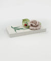 Quadretto con Fiore in ceramica artistica di Vietri rosa Rosa