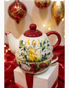 Teiera con tazza natalizia