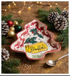 Piatto Natalizio ad Albero di Natale Decoro Casette