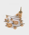 Accessori Bagno in ceramica di Vietri, Barocco Beige 8 Pezzi