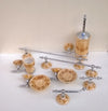 Set Accessori Bagno in Ceramica 8 Pezzi - Barocco