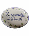 Targa millefiori blu personalizzata per B&B