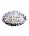 Targhetta Nominativo porta in ceramica di vietri tara blu