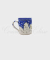 Tazza per Tisane Natalizia in ceramica di Vietri Paesaggio Innevato Frontale