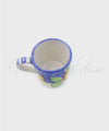 Tazzina da Caffè in ceramica di Vietri Cilindrica decoro Limoni blu up